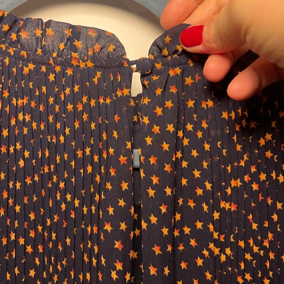 🆕NWT Women’s Anthropologie Seen Worn Kept Vega Pleated Mini Dress Navy Size 6 - Picture 14 of 14